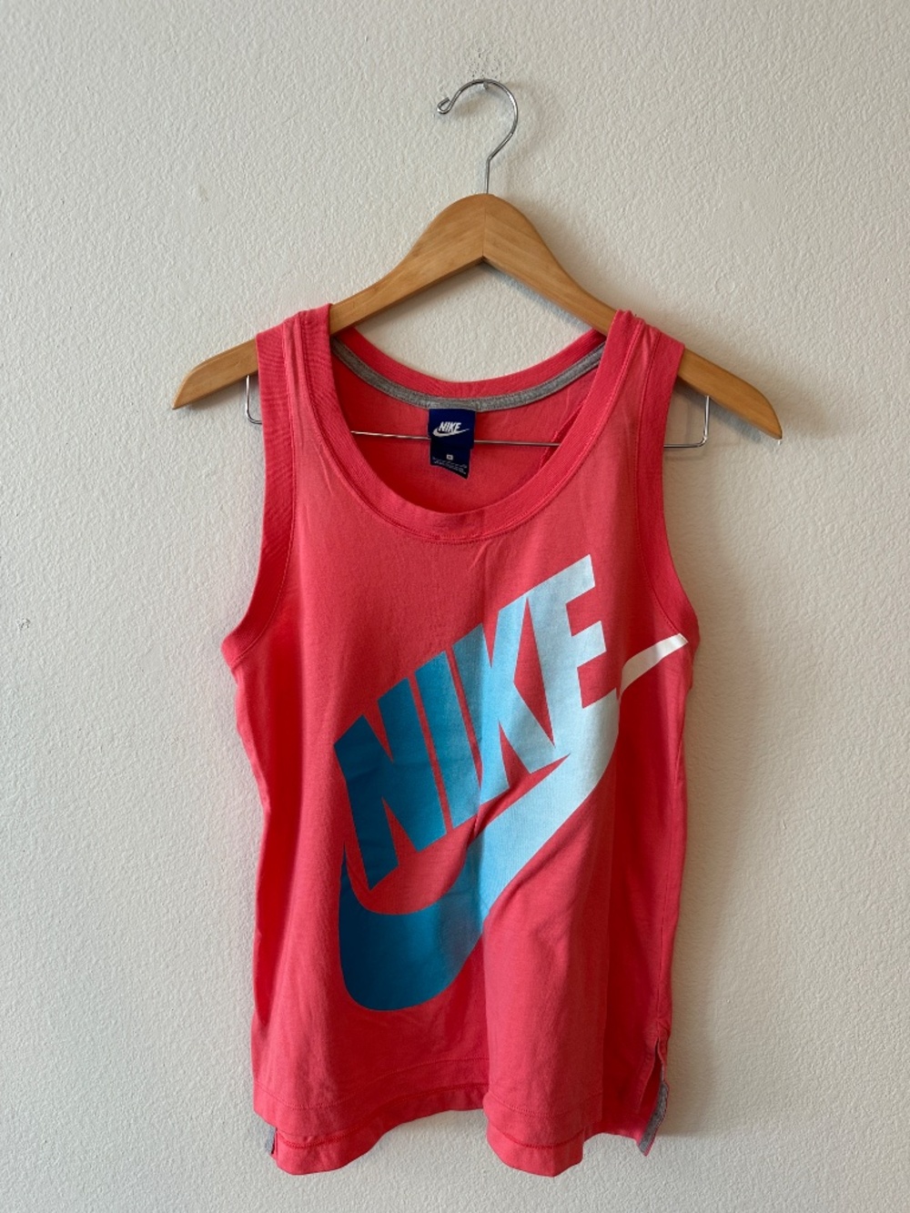 Nike Coral Pink Graphic Swoosh Racerback Tank Top Women's Small